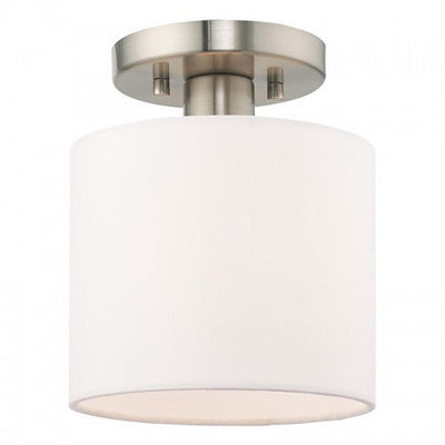 ##Antique Hardware## 1 Light Brushed Nickel Ceiling Mount
