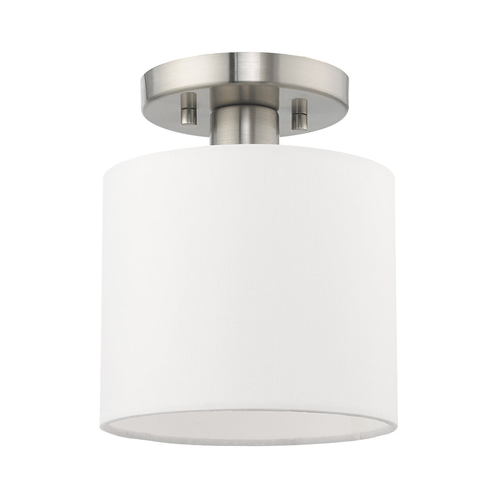 ##Antique Hardware## 1 Light Brushed Nickel Ceiling Mount