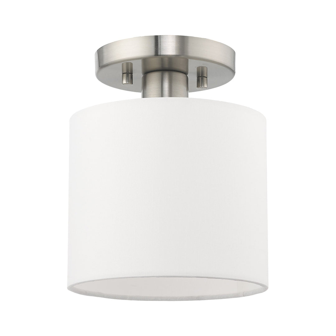 ##Antique Hardware## 1 Light Brushed Nickel Ceiling Mount