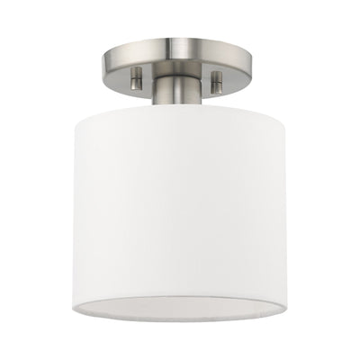 ##Antique Hardware## 1 Light Brushed Nickel Ceiling Mount