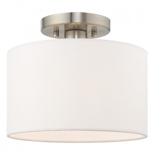 ##Antique Hardware## 1 Light Brushed Nickel Ceiling Mount