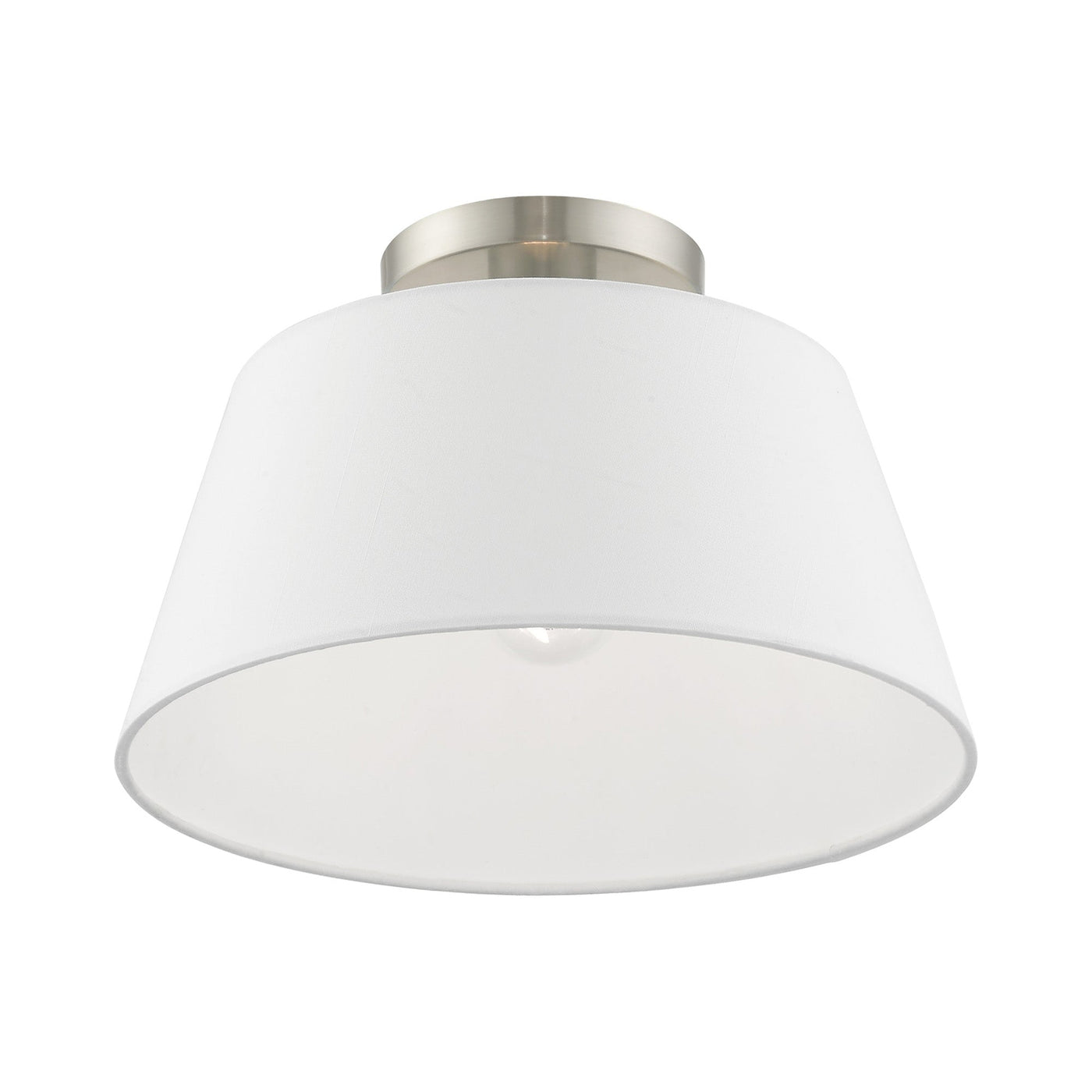 Antique Hardware 1 Light Brushed Nickel Ceiling Mount Semi Flush