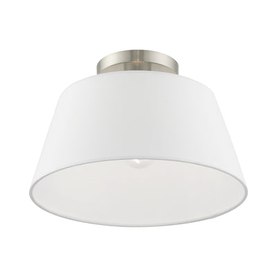 Antique Hardware 1 Light Brushed Nickel Ceiling Mount Semi Flush