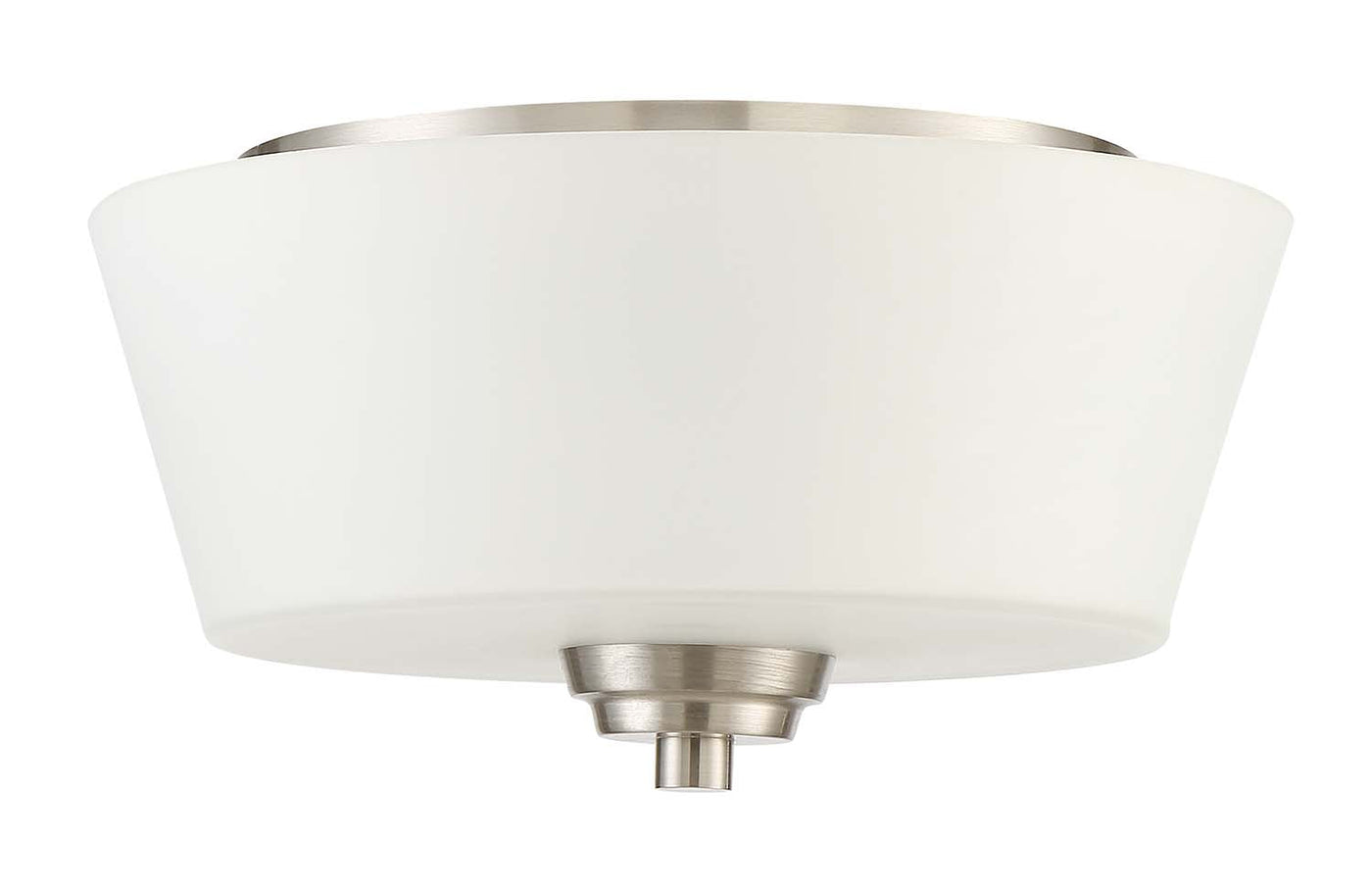 Antique Hardware Grace 2 Light Flushmount in Brushed Polished Nickel Flush Mount