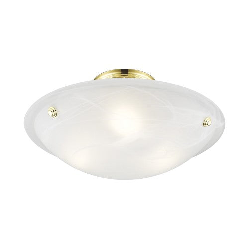 ##Antique Hardware## 3 Light Polished Brass Ceiling Mount
