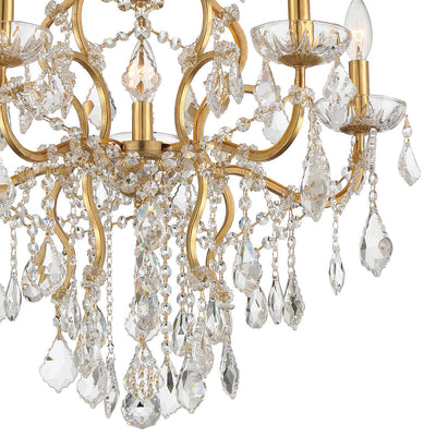 Antique Hardware Filmore 6 Light Hand Cut Crystal Antique Gold Chandelier Chandelier