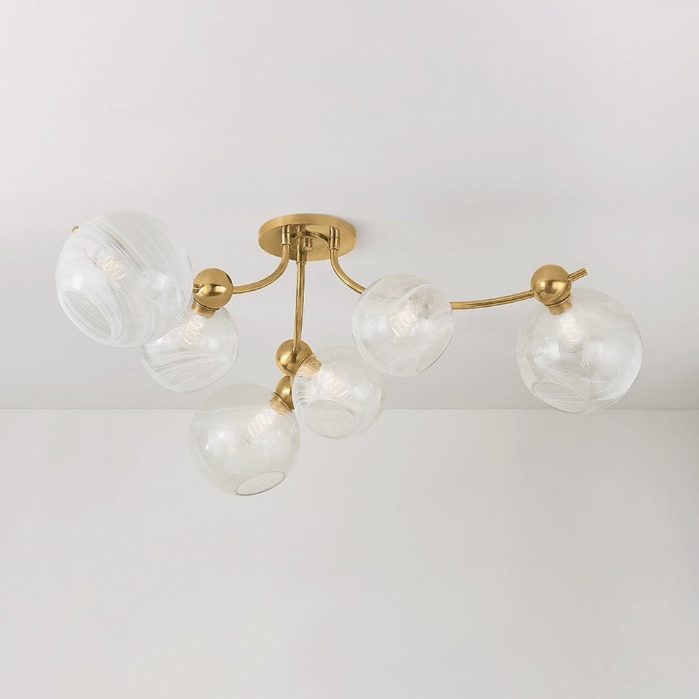 ##Antique Hardware## Astraia Semi Flush