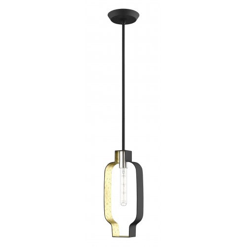 ##Antique Hardware## 1 Light Black & Winter Gold Single Pendant