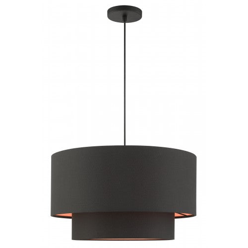##Antique Hardware## 3 Light Black Pendant