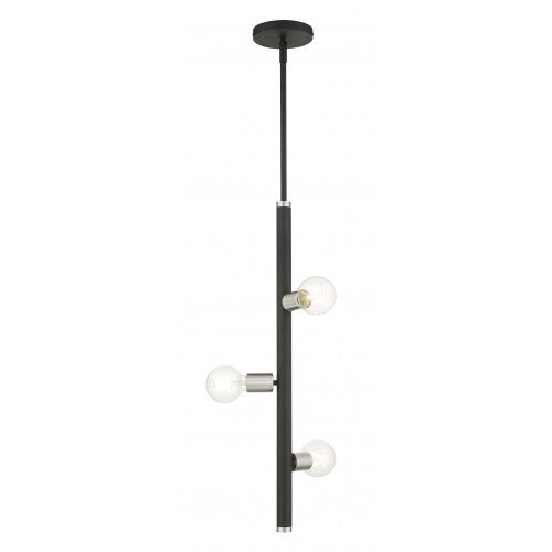##Antique Hardware## 3 Light Black Pendant