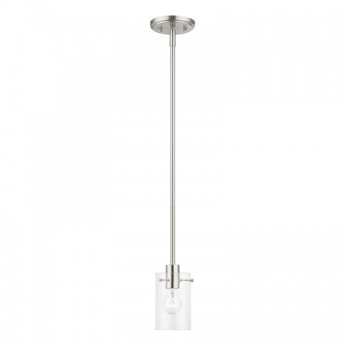 ##Antique Hardware## 1 Light Brushed Nickel Single Pendant
