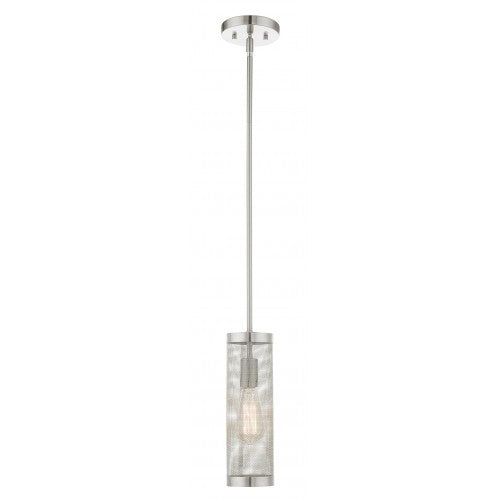 ##Antique Hardware## 1 Light Brushed Nickel Pendant