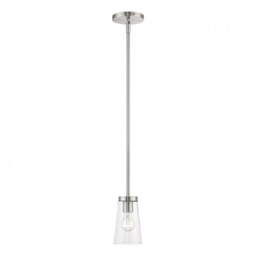 ##Antique Hardware## 1 Light Brushed Nickel Mini Pendant