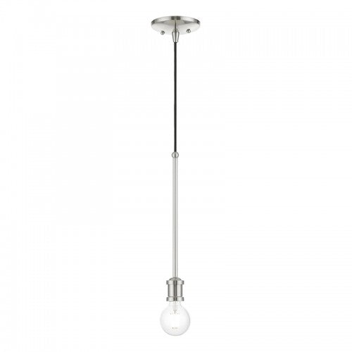 ##Antique Hardware## 1 Light Brushed Nickel Single Pendant
