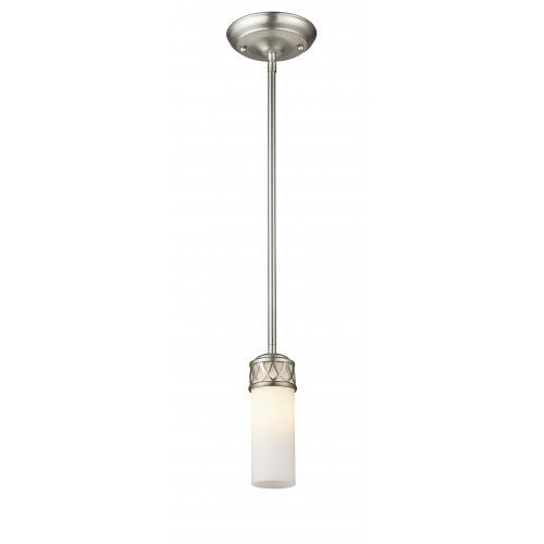 ##Antique Hardware## 1 Light Brushed Nickel Pendant