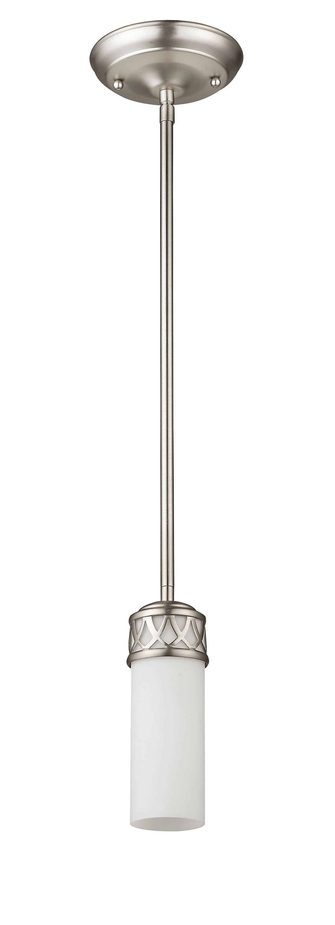 ##Antique Hardware## 1 Light Brushed Nickel Pendant
