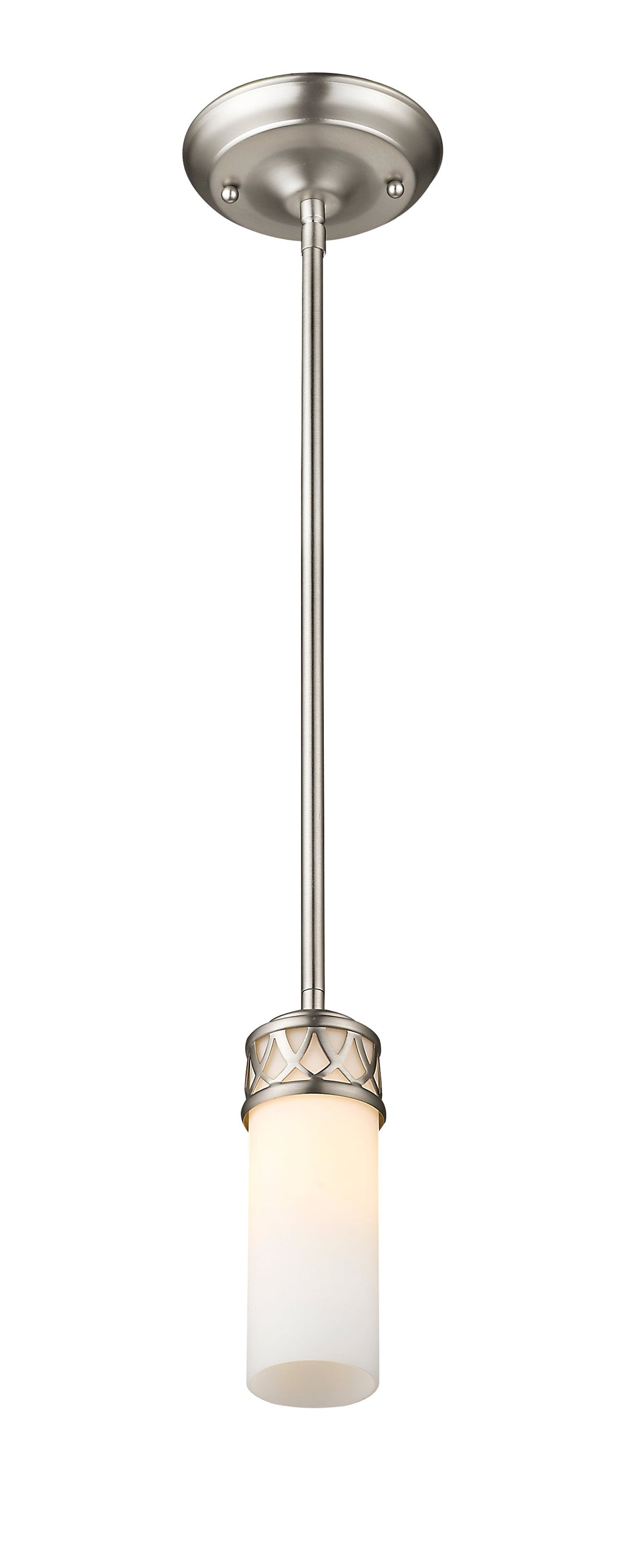 ##Antique Hardware## 1 Light Brushed Nickel Pendant