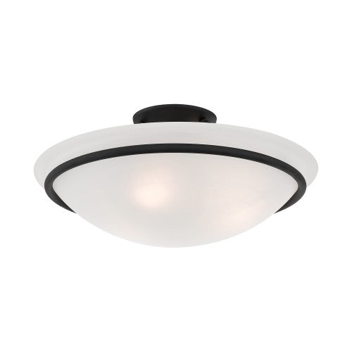 ##Antique Hardware## 3 Light Black Ceiling Mount