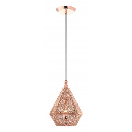 ##Antique Hardware## 1 Light Rose Gold Pendant
