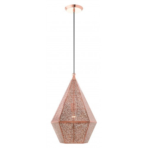 Antique Hardware 1 Light Rose Gold Pendant Pendant