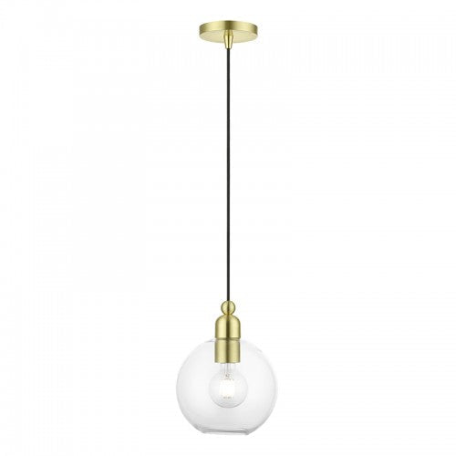 ##Antique Hardware## 1 Light Satin Brass Sphere Pendant
