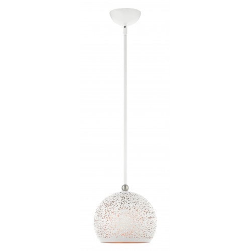 ##Antique Hardware## 1 Light White Pendant