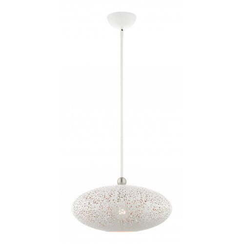 ##Antique Hardware## 1 Light White Pendant