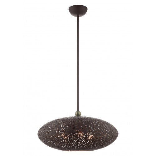 ##Antique Hardware## 3 Light Bronze Pendant