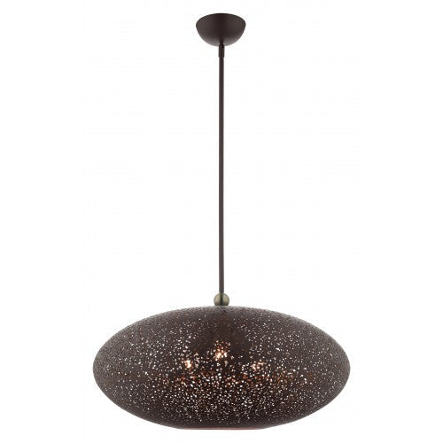 ##Antique Hardware## 3 Light Bronze Pendant