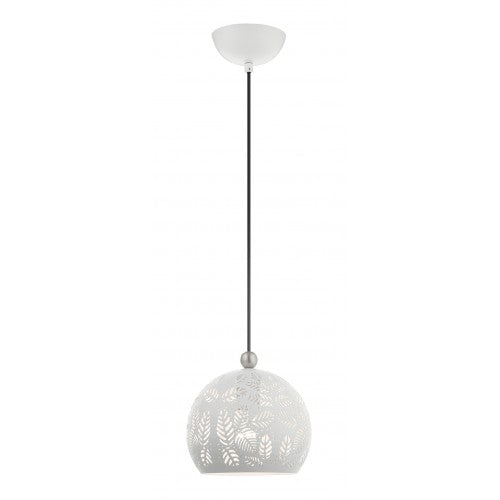 ##Antique Hardware## 1 Light White Pendant