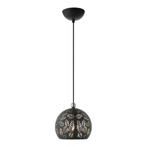 ##Antique Hardware## 1 Light Black Pendant