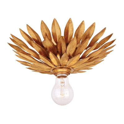 Antique Hardware Broche 1 Light Antique Gold Flush Mount Semi Flush