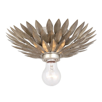Antique Hardware Broche 1 Light Antique Silver Flush Mount Semi Flush