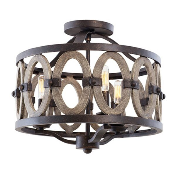Antique Hardware Belmont 16.5 Inch Flush Mount Flush Mount