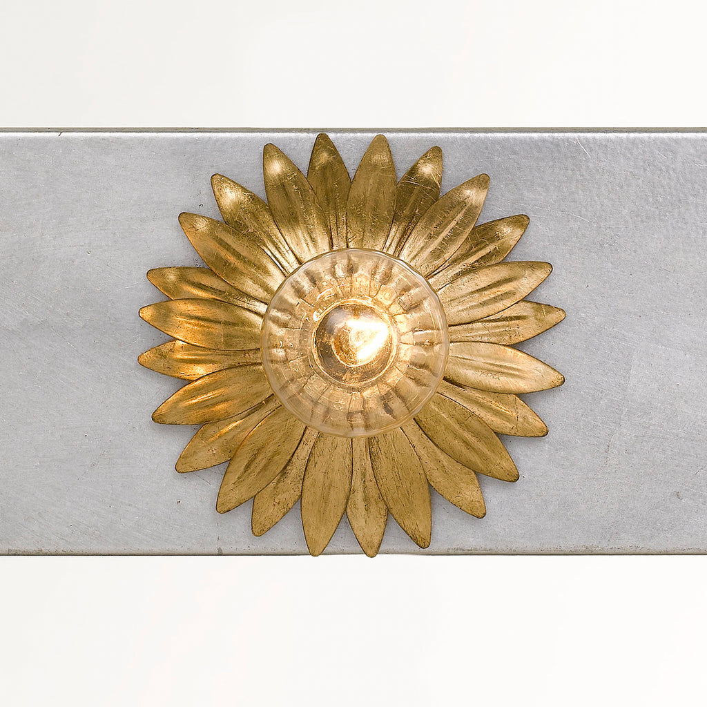 ##Antique Hardware## Broche 3 Light Antique Gold + Antique Silver Bathroom Vanity