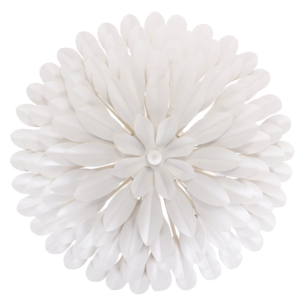 ##Antique Hardware## Broche 4 Light Matte White Semi Flush Mount