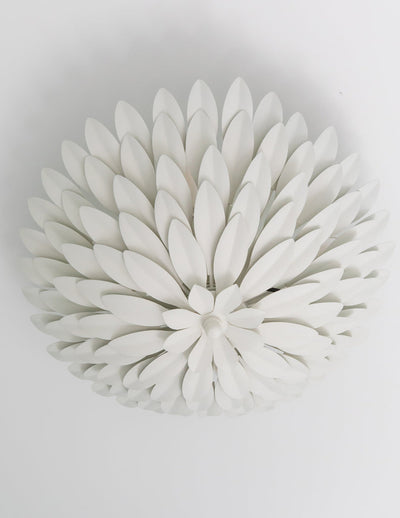 ##Antique Hardware## Broche 4 Light Matte White Semi Flush Mount