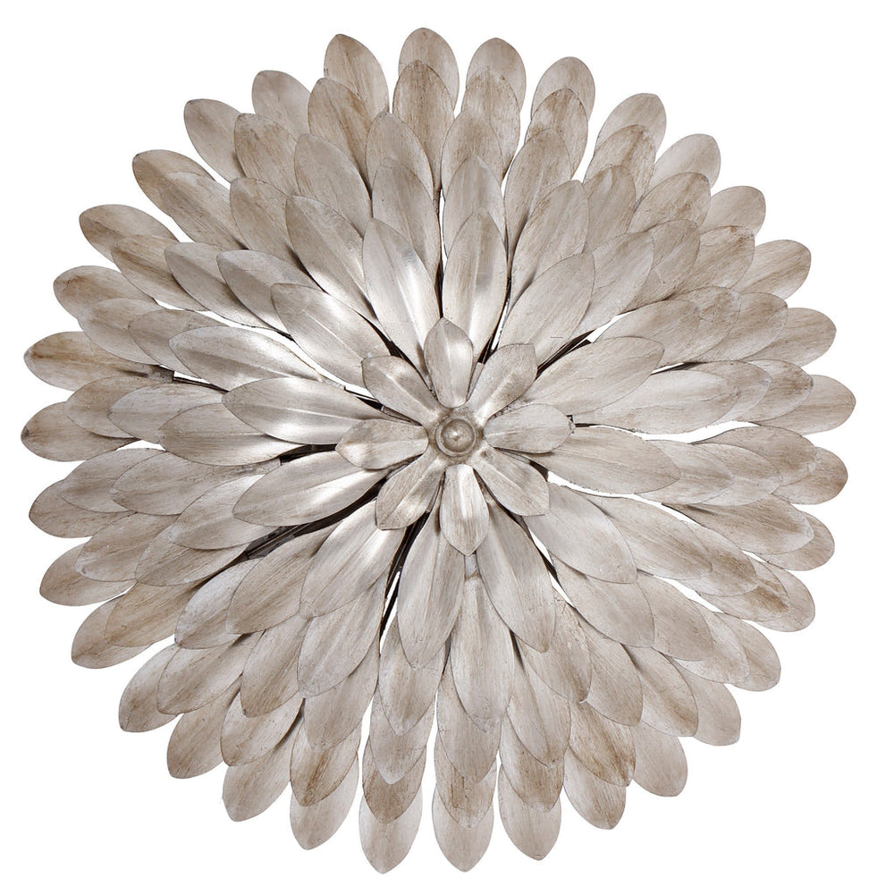 ##Antique Hardware## Broche 4 Light Antique Silver Semi Flush Mount