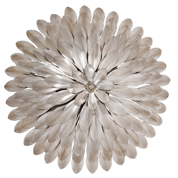 ##Antique Hardware## Broche 4 Light Antique Silver Semi Flush Mount