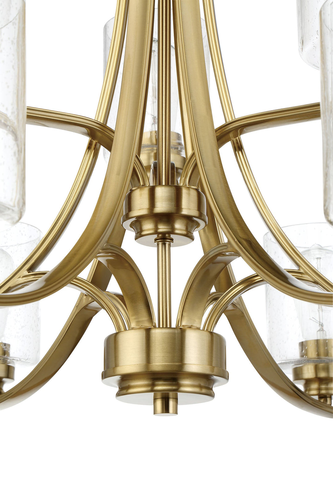##Antique Hardware## Bolden 9 Light Chandelier in Satin Brass