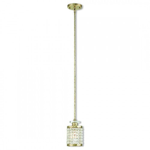##Antique Hardware## 1 Light Winter Gold Single Pendant