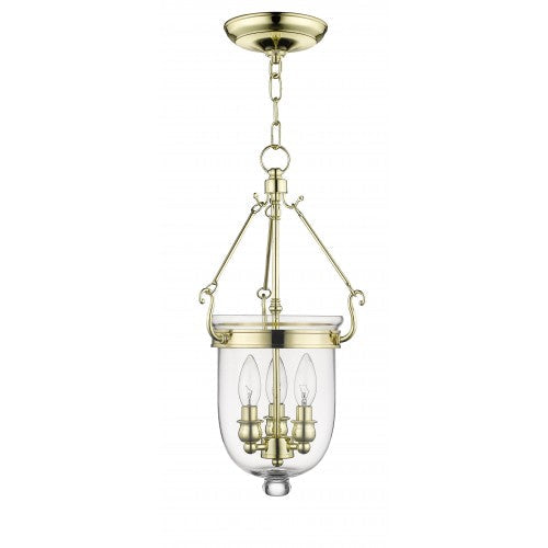 ##Antique Hardware## 3 Light Polished Brass Chain Lantern