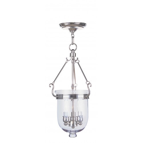 ##Antique Hardware## 3 Light Polished Nickel Chain Lantern