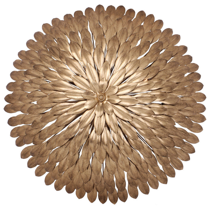 ##Antique Hardware## Broche 6 Light Antique Gold Flush Mount