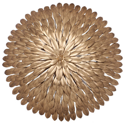 ##Antique Hardware## Broche 6 Light Antique Gold Flush Mount