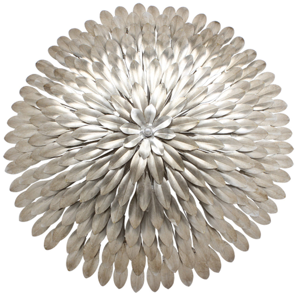 ##Antique Hardware## Broche 6 Light Antique Silver Flush Mount