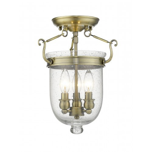 ##Antique Hardware## 3 Light Antique Brass Ceiling Mount