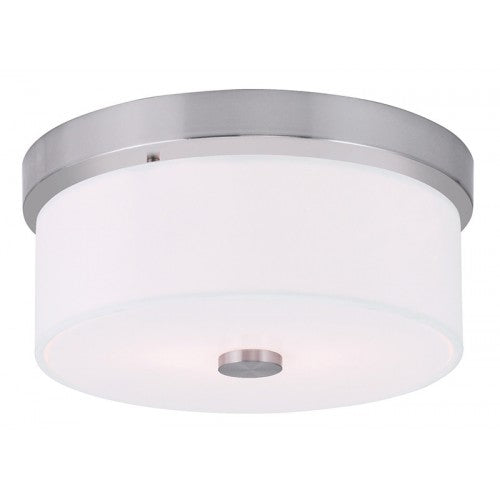 ##Antique Hardware## 2 Light Brushed Nickel Ceiling Mount