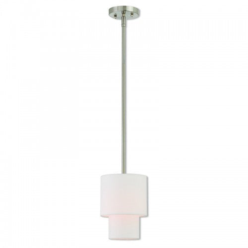 ##Antique Hardware## 1 Light Brushed Nickel Single Pendant