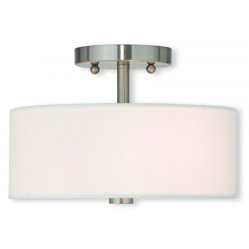 ##Antique Hardware## 2 Light Brushed Nickel Ceiling Mount